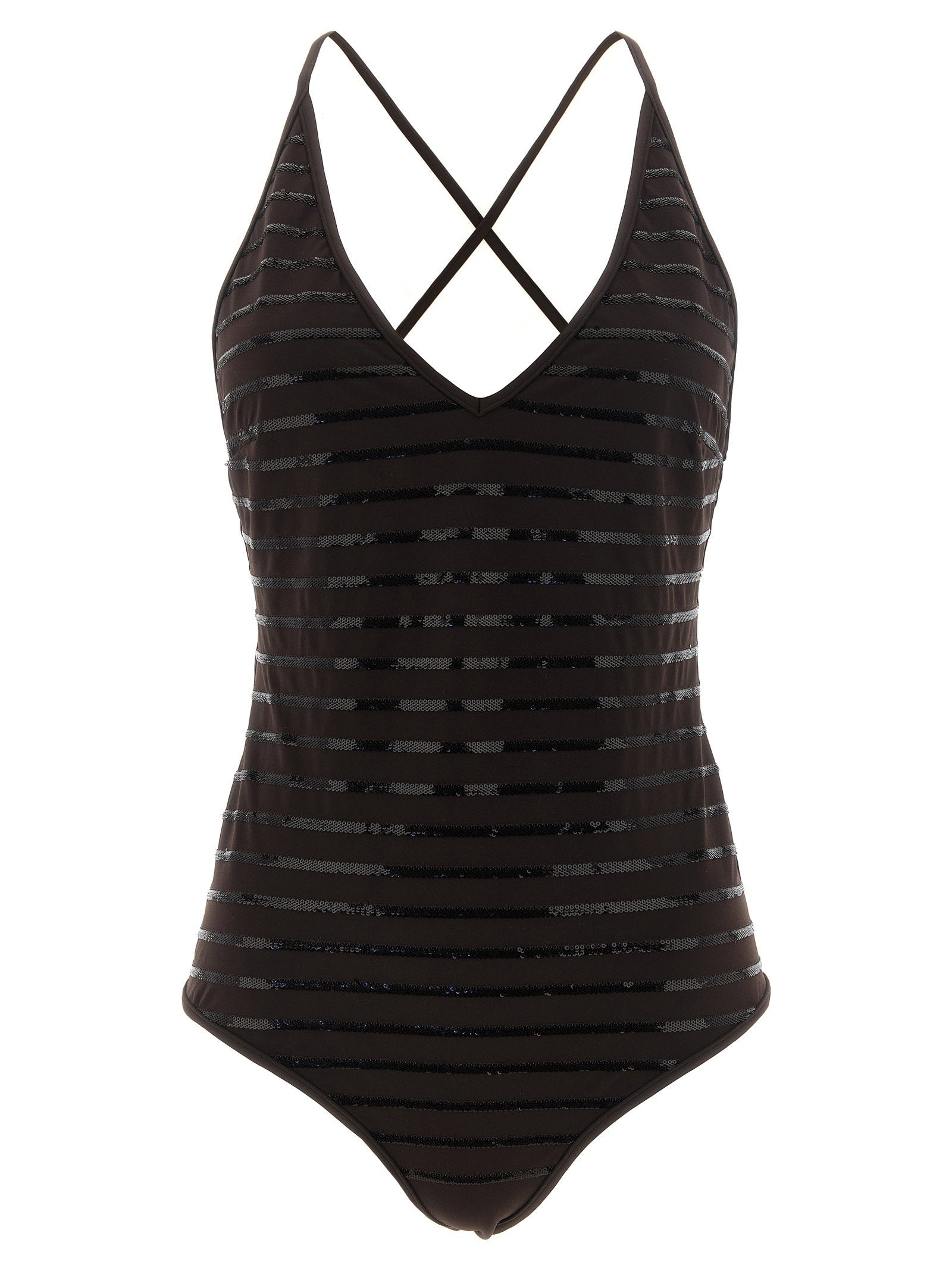Brunello Cucinelli Dazzling Stripes One-piece Swimsuit