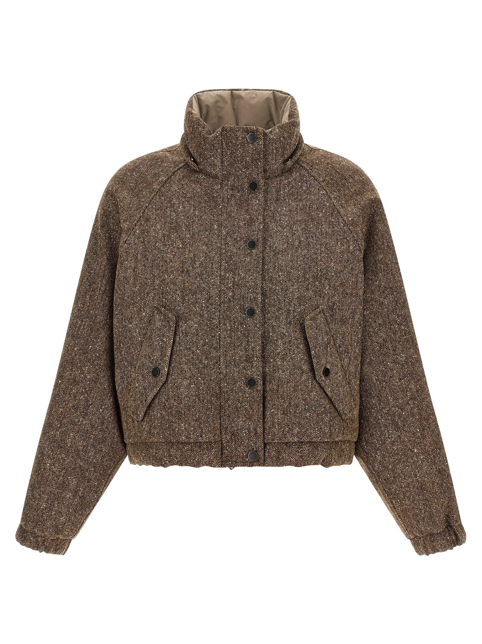 Brunello Cucinelli Donegal Tweed Down Jacket