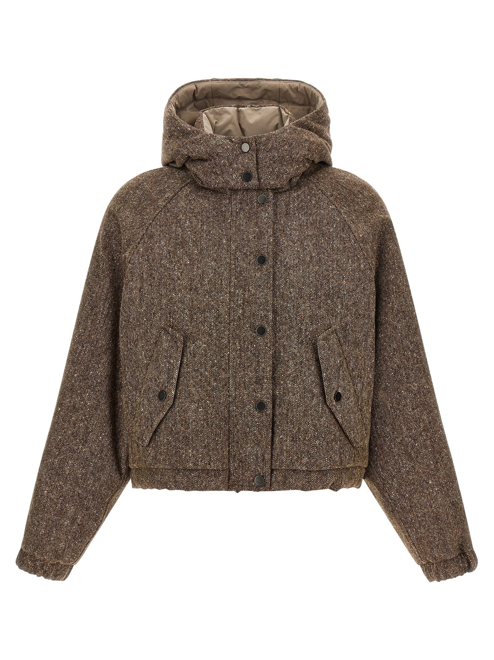 Brunello Cucinelli Donegal Tweed Down Jacket