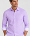 Mauro Long Sleeve Check Tech Shirt - Lavender