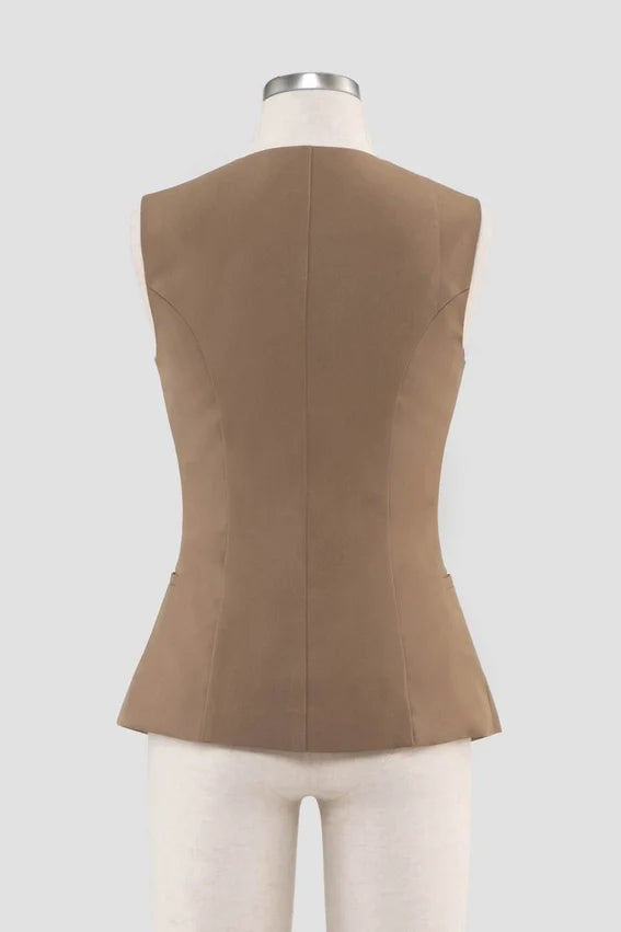 Button Front Longline Vest