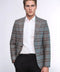 Checked Slim-Fit Brown Men Blazer - Wessi