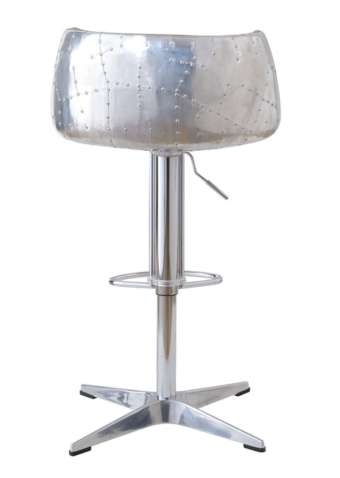 Aviator Adjustable Height Bar Stool - Light Brown Leather