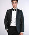 Pentagon Patterned Shawl Lapel Black Men Evening Jacket - Wessi