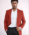 Plain Slim Fit Sport Burgundy Men Blazer - Wessi