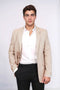 Patterned Slim-Fit Yellow Blazer - Wessi