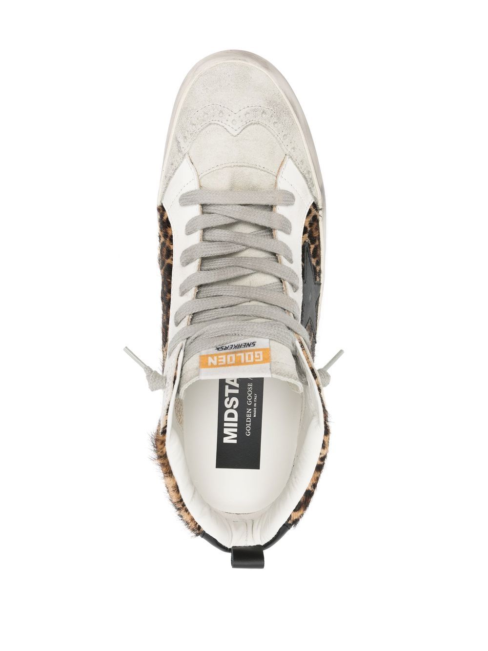Calf Leather Leopard Print Sneakers for Comfort