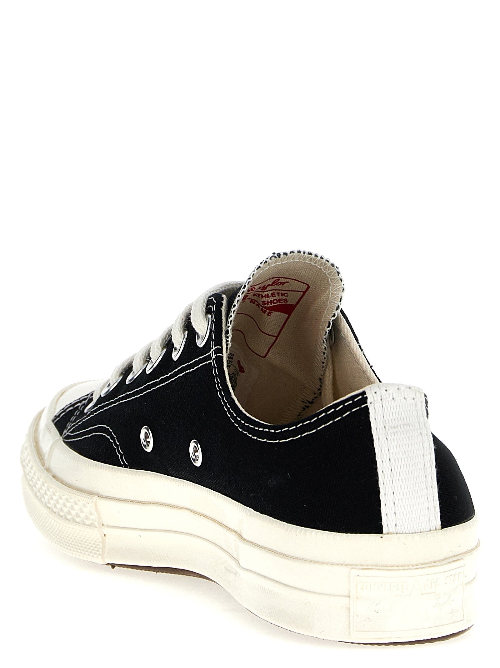 Canvas Sneakers with Heart Print Rubber Sole