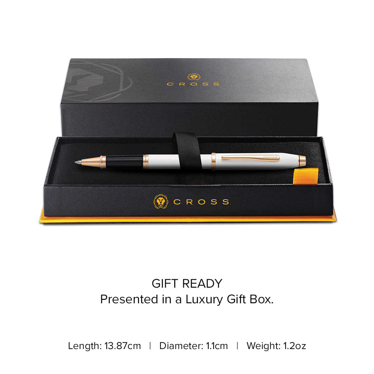 Century® II Pearlescent White Lacquer Rollerball Pen