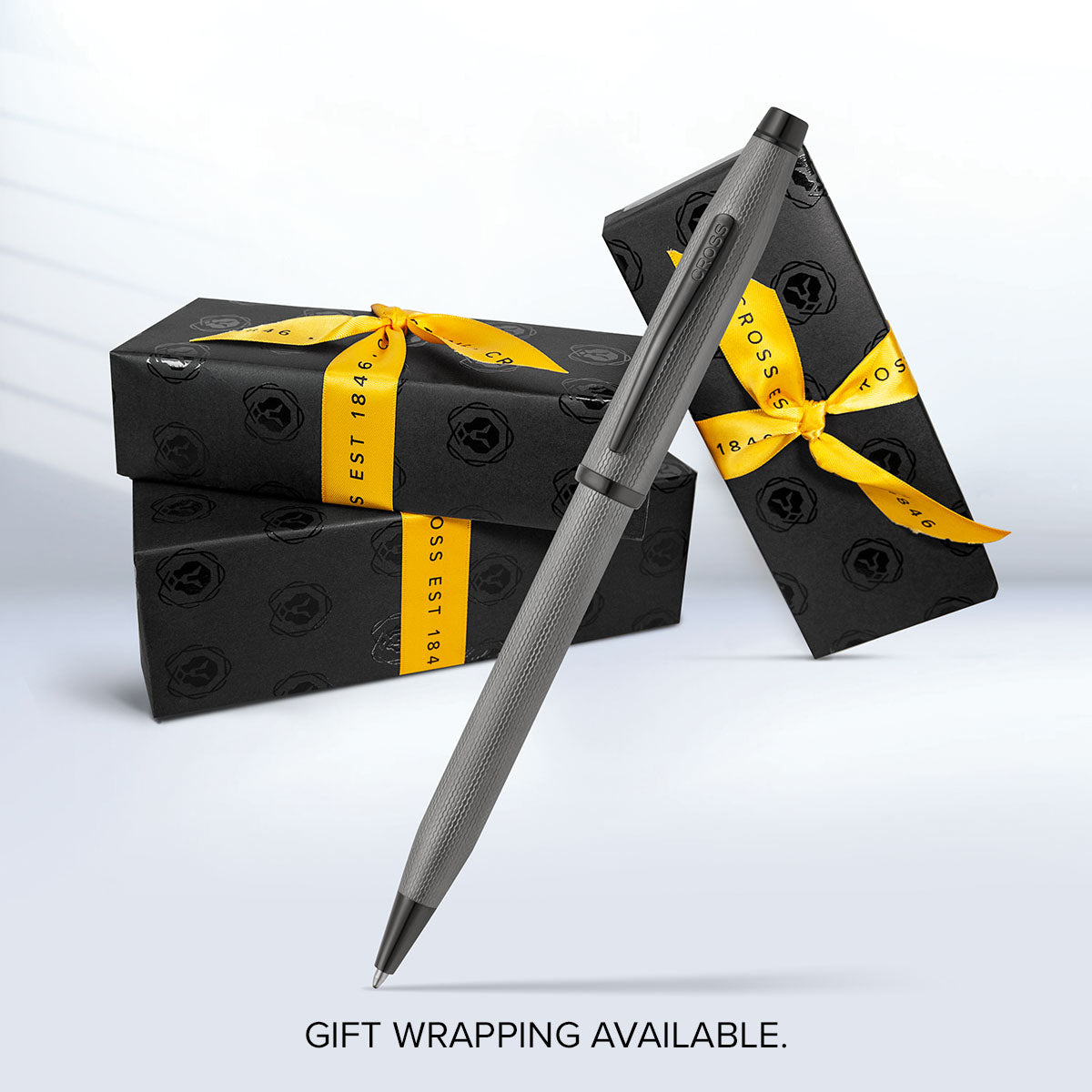 Century® II Polished Slate Gray Engraved Diamond Pattern Ballpoint Pen