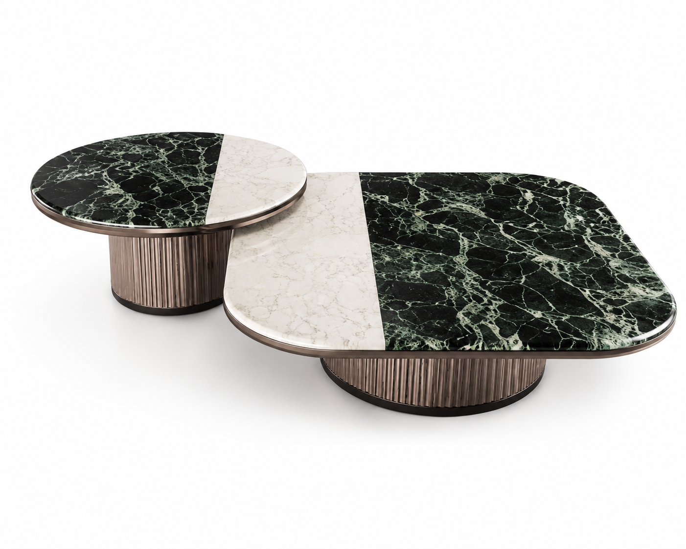 Monaco Marble Nesting Coffee Table Set