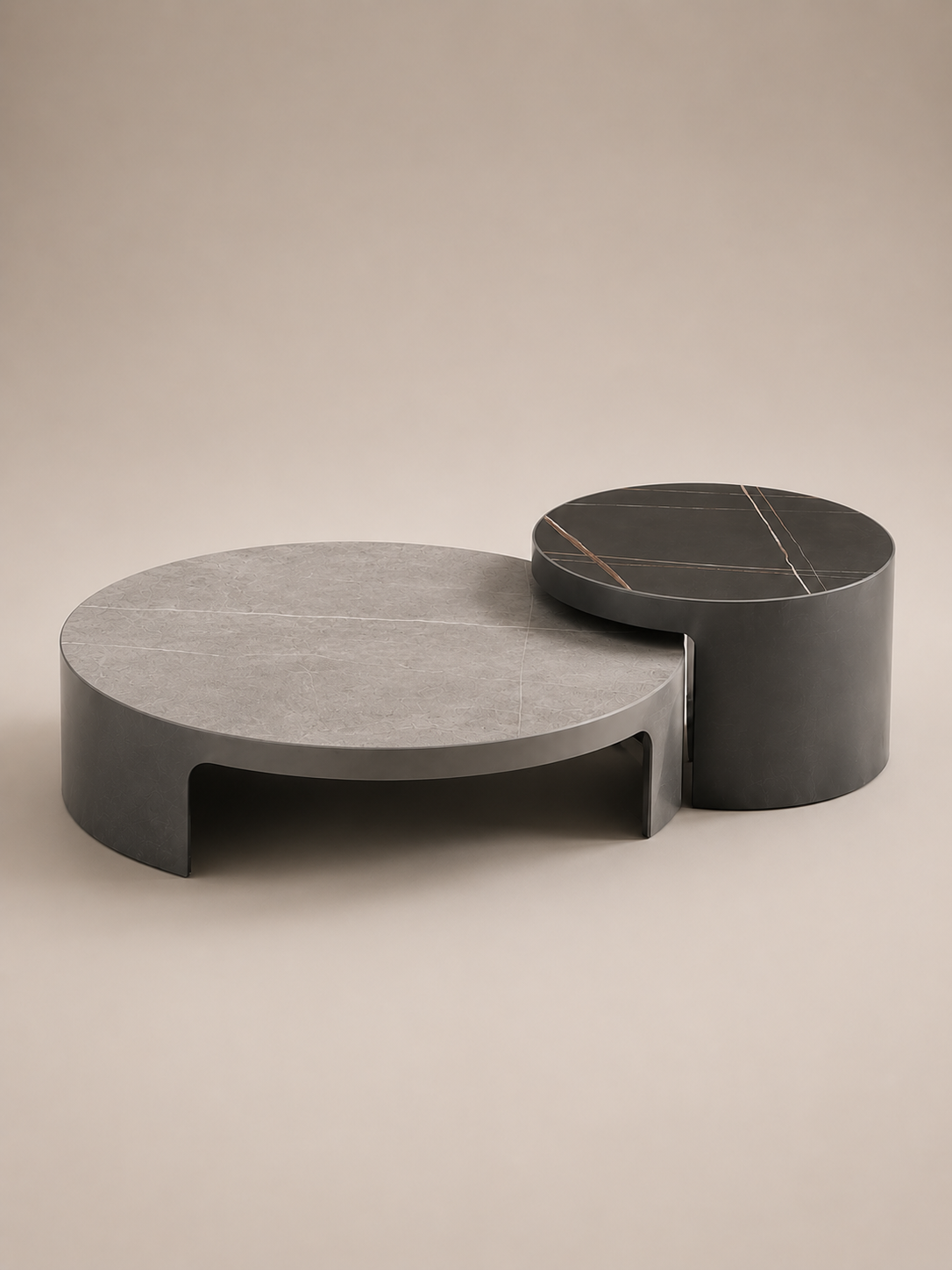 Duo Marble & Steel Nesting Coffee Table