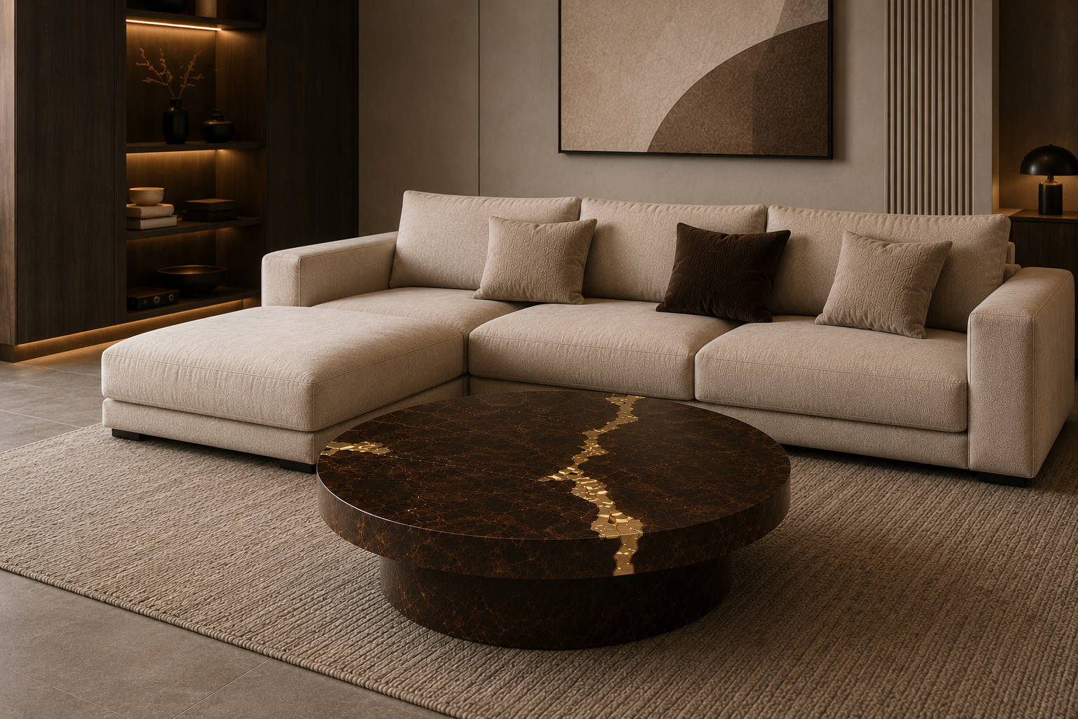 Gold Vein Luxe Coffee Table