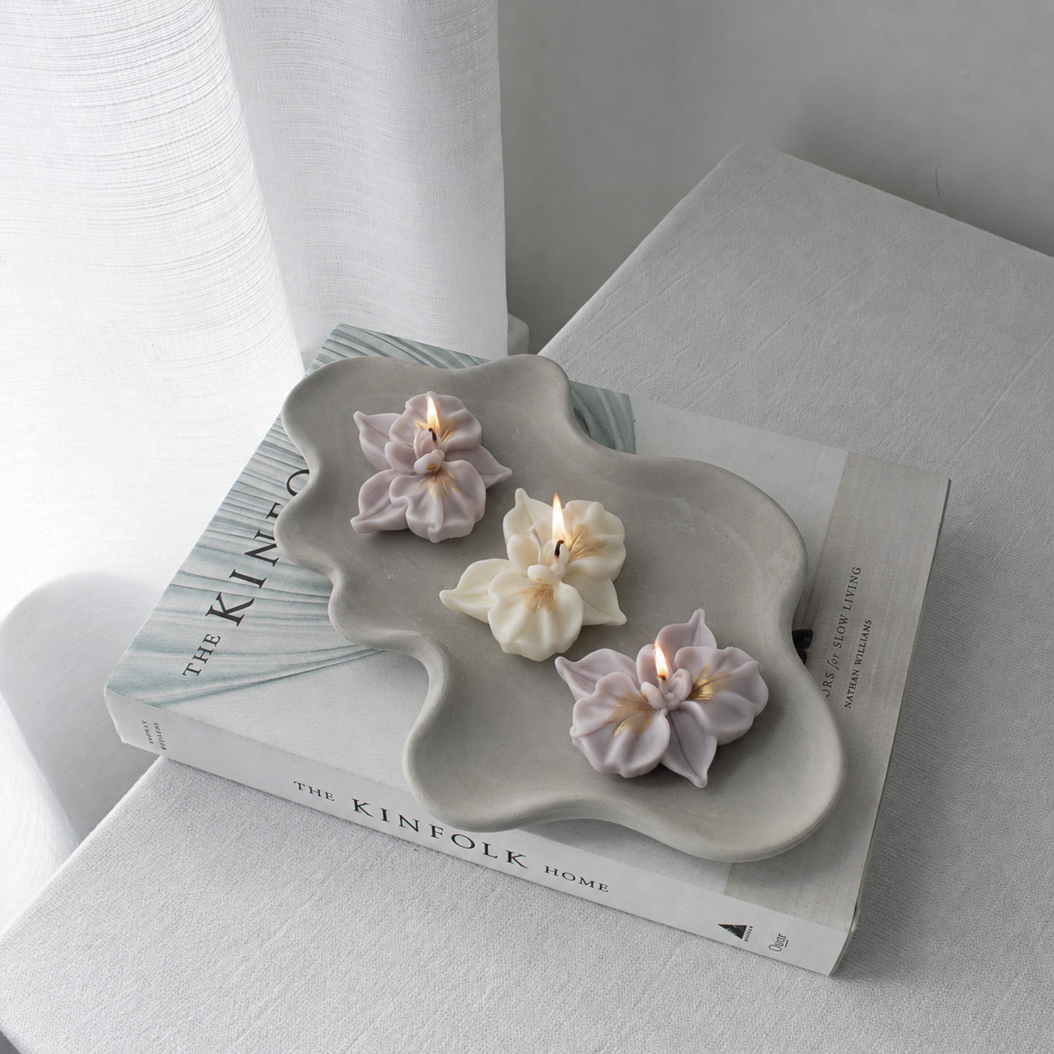 Orchid-Shaped Mini Candles | Floral Party Favor Candles