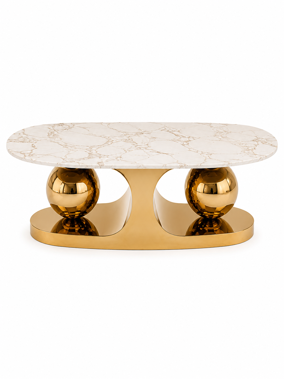 Orbital Marble & Steel Coffee Table