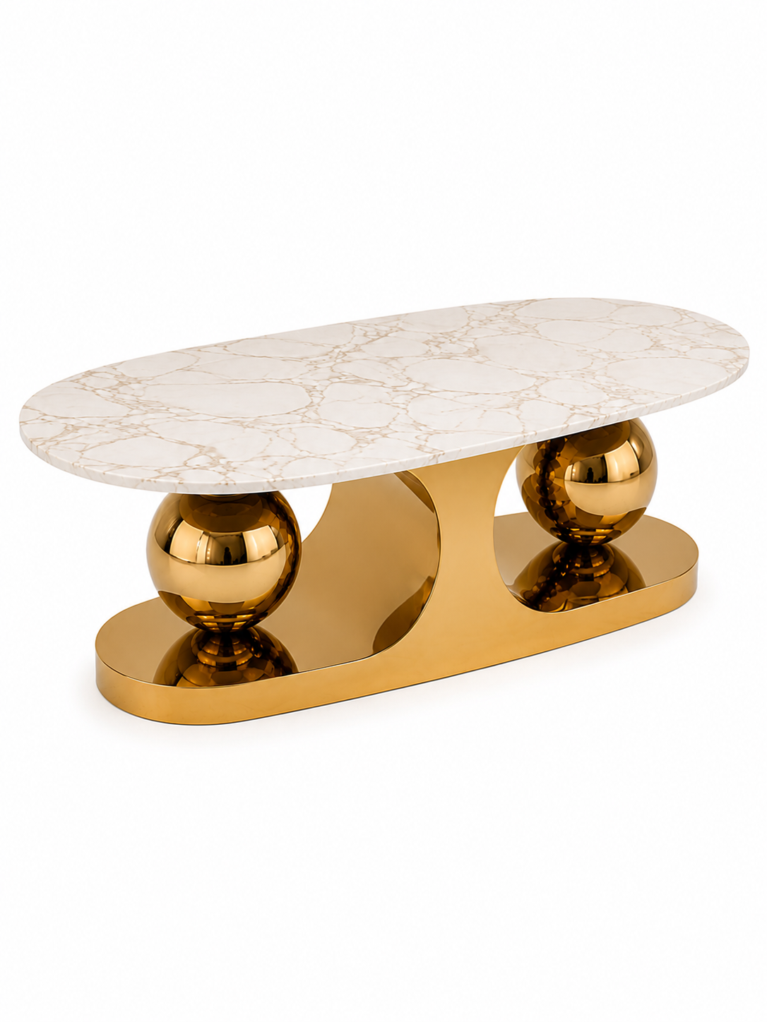 Orbital Marble & Steel Coffee Table