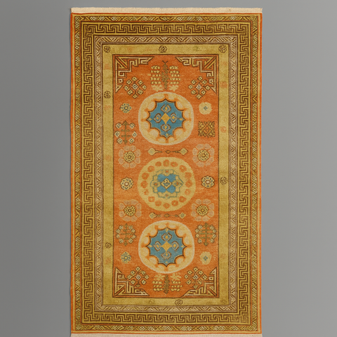 Antique Khotan Samarkand Rug, circa 1910's, 4' 10" x 10' 1"