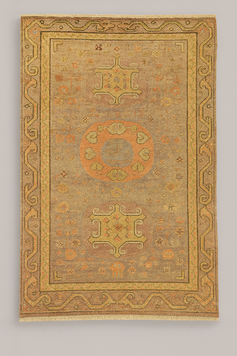Antique Khotan Samarkand Rug, circa 1910's, size 4' 9" x 9' 9"