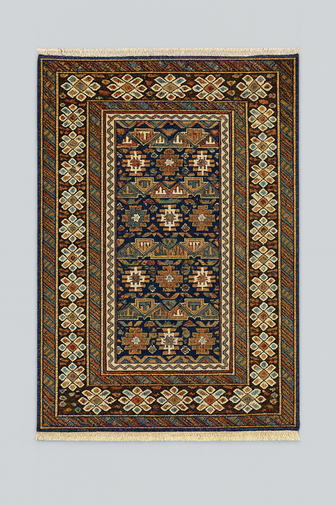 Antique Caucassionm Rug, circa 1910-1920. Size 3' 2" x 4' 7"