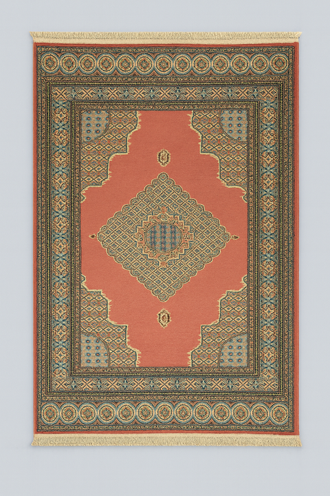 Hand-Knotted Pakistan Kashmiri Silk Wool Blend Rug, size 5' 3" x 8' 1 "