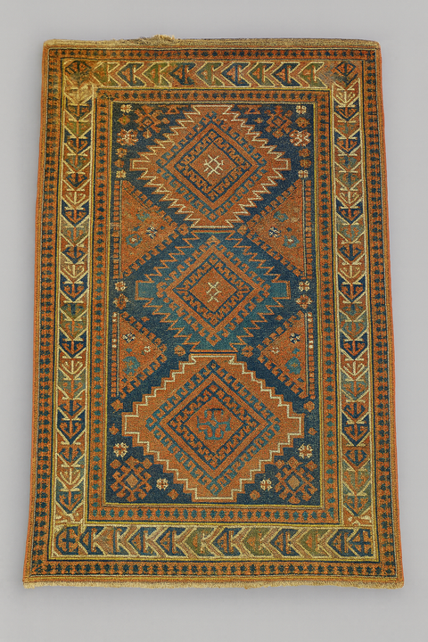 Antique Kazak Rug, circa 1910-1920. 4' x 6' 4" (B)