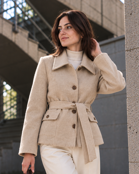 The Elan Belted Wool Jacket
