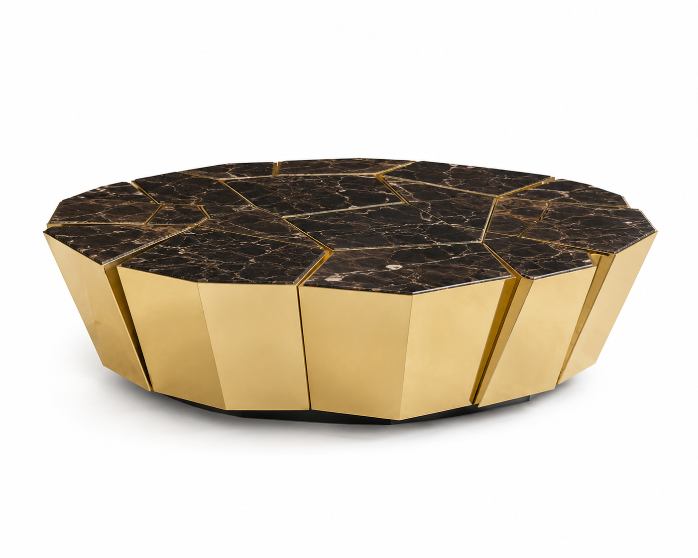 Obsidian Gold & Marble Coffee Table