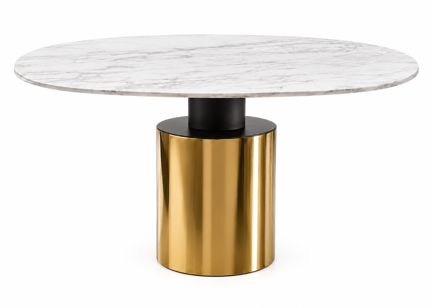Elegant Marble & Steel Coffee Table