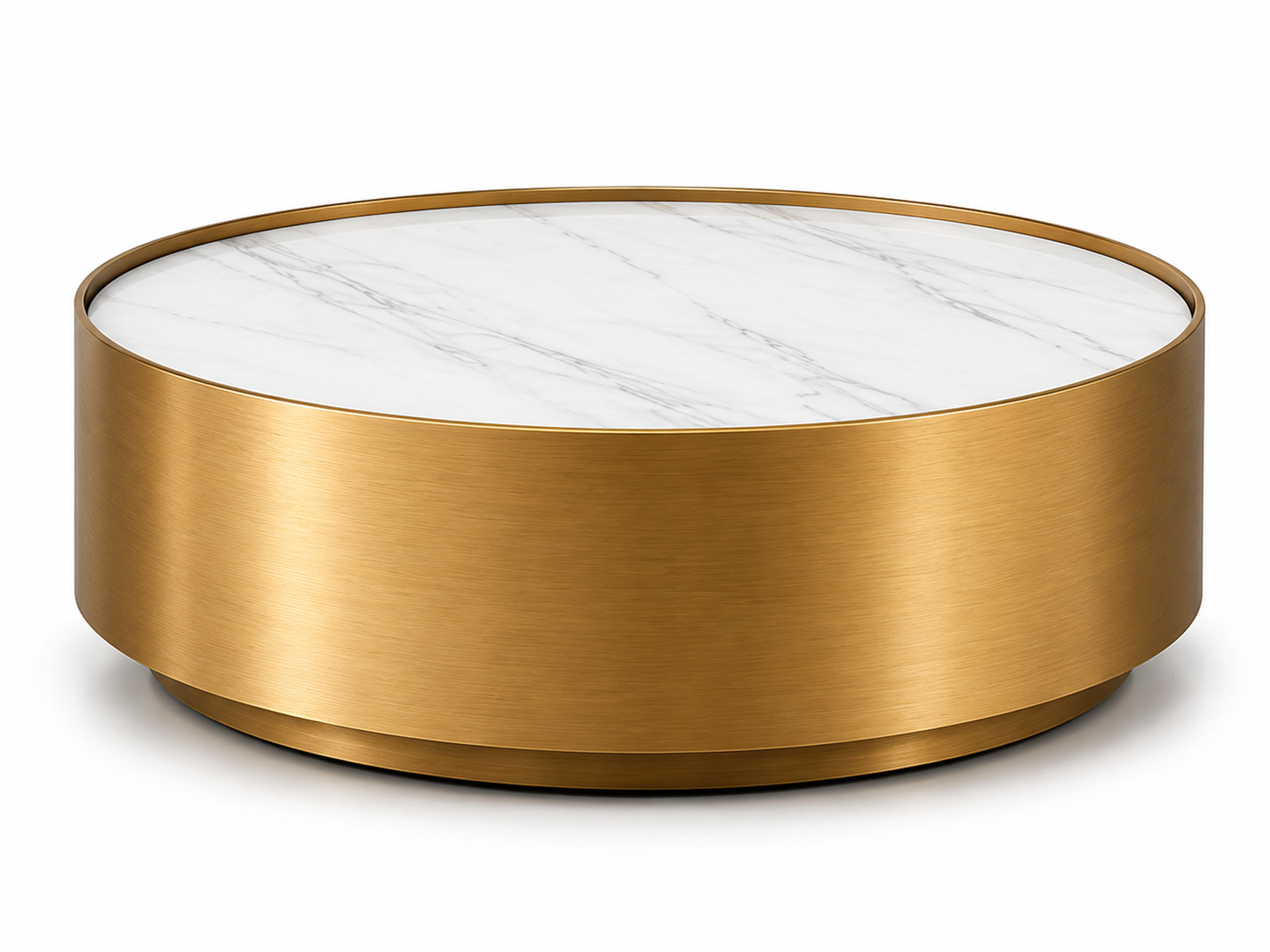 Luxe Gold Marble & Steel Coffee Table