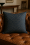 Navy Blue Damask Accent Cushion