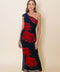 Chic Rose Asymmetrical Drop Shoulder Maxi Dress