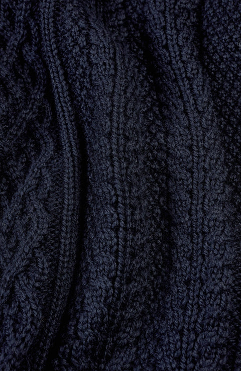 Chunky Merino Roll Neck Cable Jumper