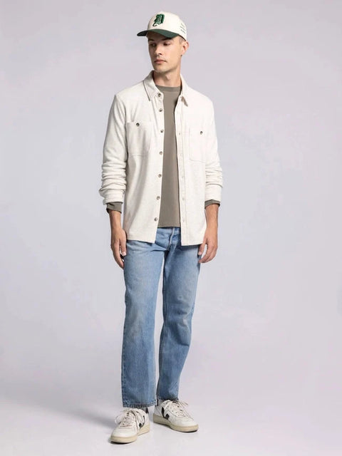 Clark Shirt - Long Sleeve Button Up  HEATHER OATMEAL