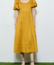 Classic Cotton Square Neck Smocked Midi Dress | Mustard