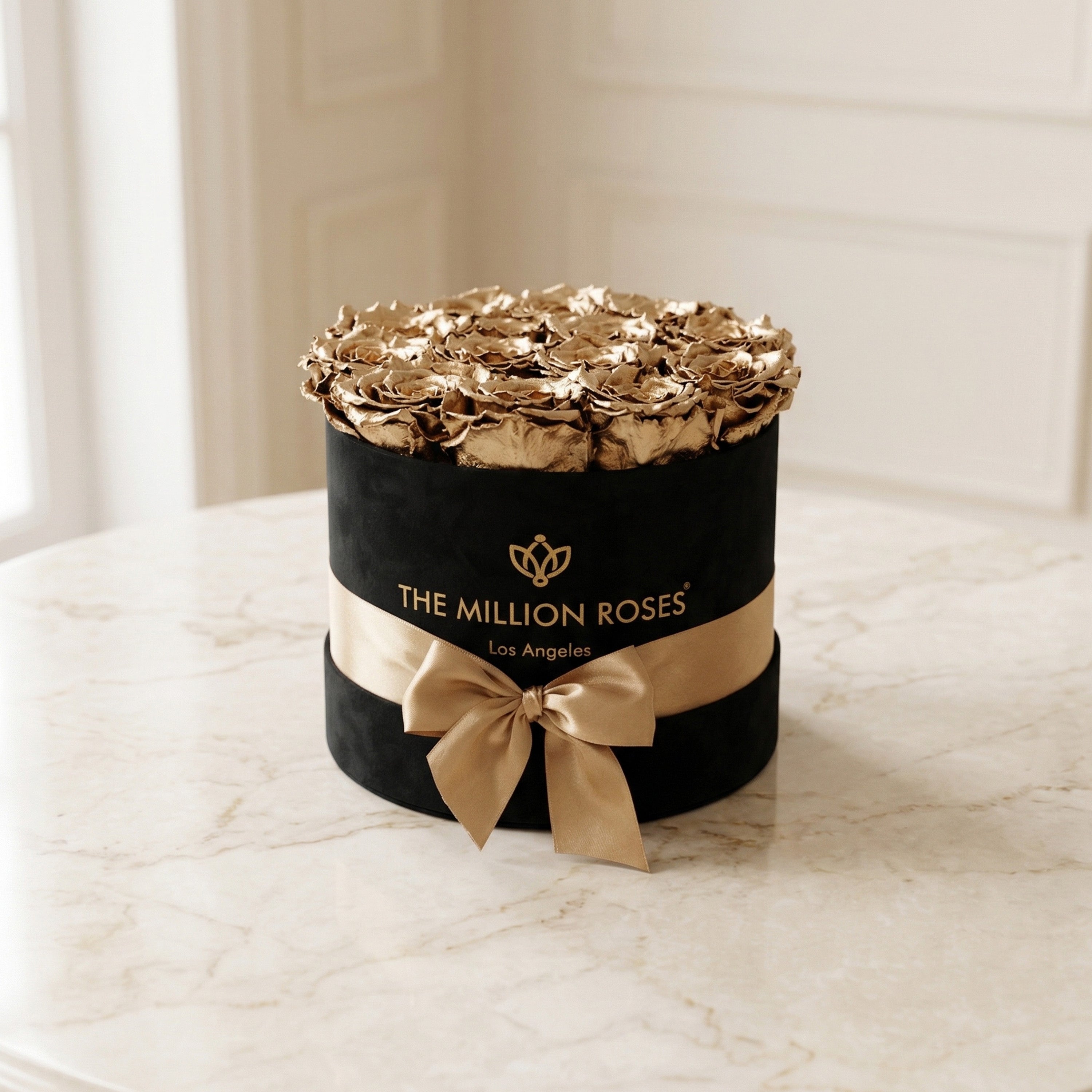 Classic Black Box | 24K Gold Roses