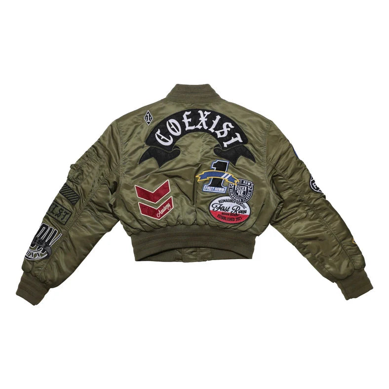 Coexist Multi Patches MA-1 Jacket - Olive