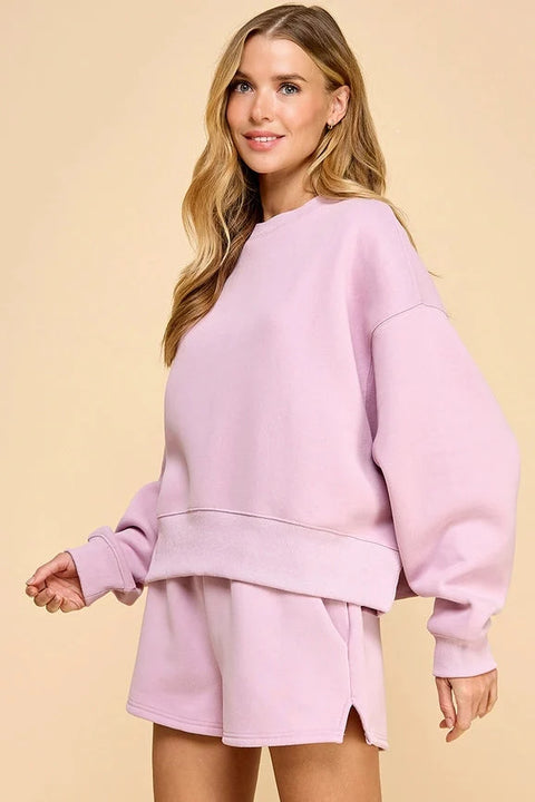 Comfort Dropped Shoulder Sweatshirt - Lilac