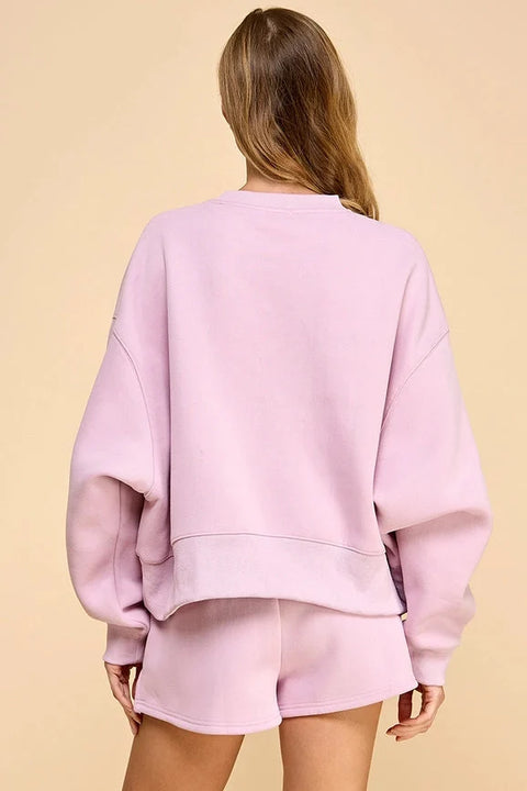 Comfort Dropped Shoulder Sweatshirt - Lilac