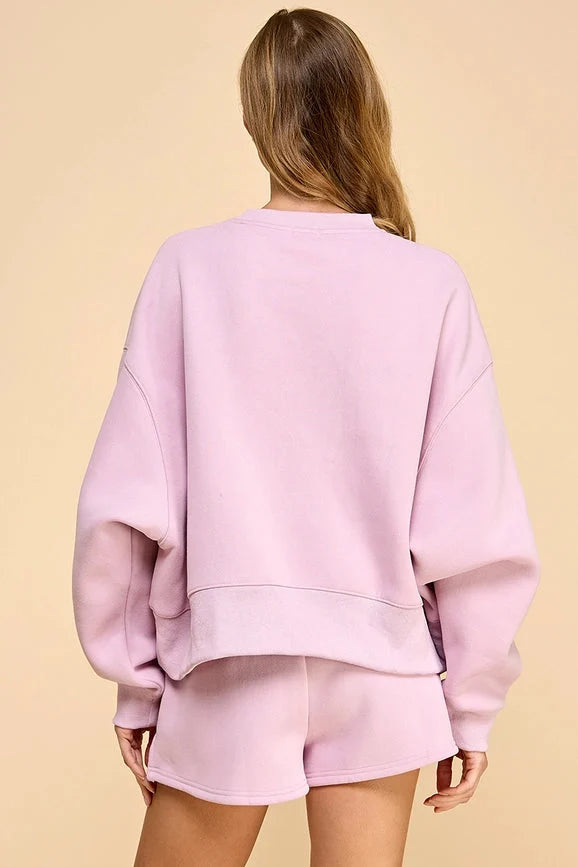 Comfort Dropped Shoulder Sweatshirt - Lilac