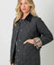 Contrast Quilted Jacket - Black