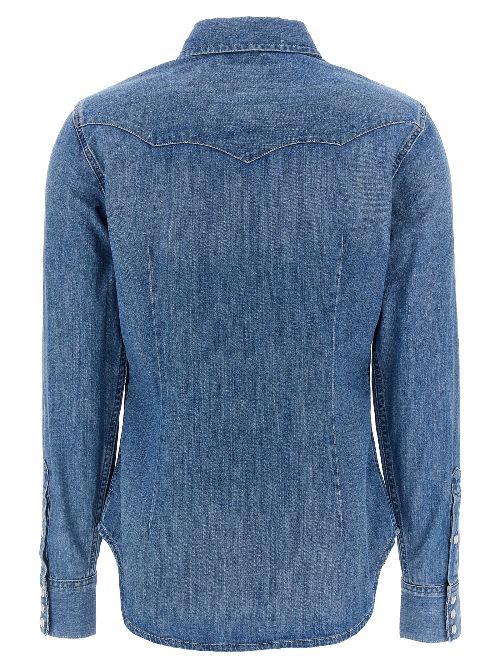 Cotton Denim Shirt with Snap Closure for Comfort