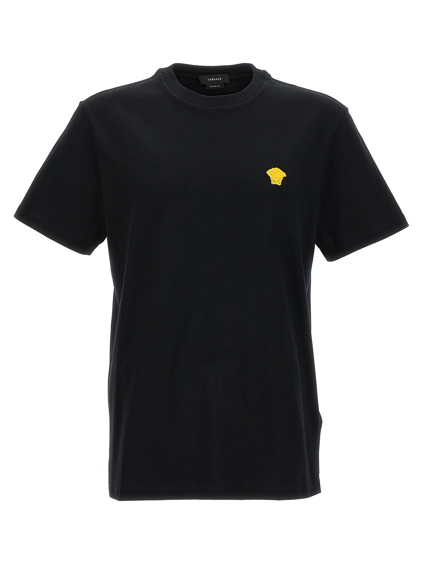 Cotton Medusa Embroidered Crewneck Tee for Comfort