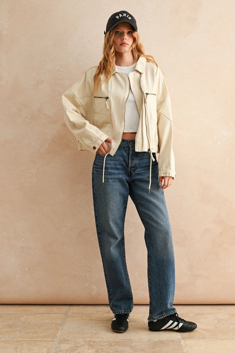 Cotton Moto Style Jacket