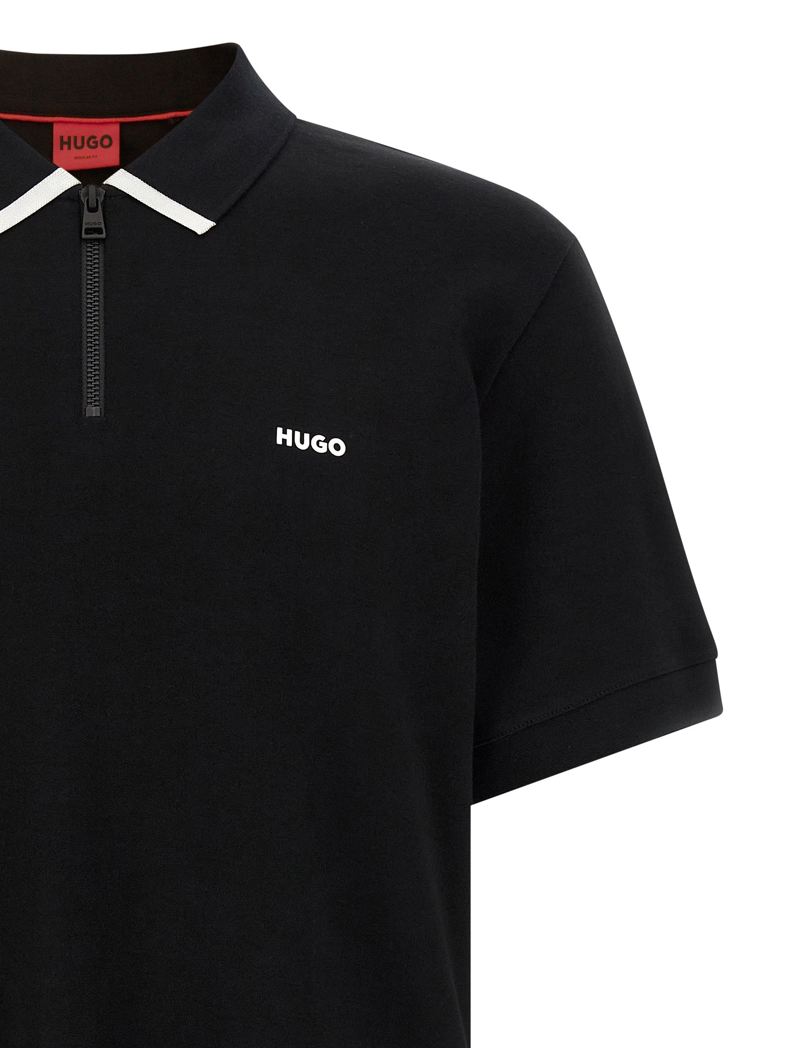 Cotton Stretch Polo Shirt with Breathable Zip