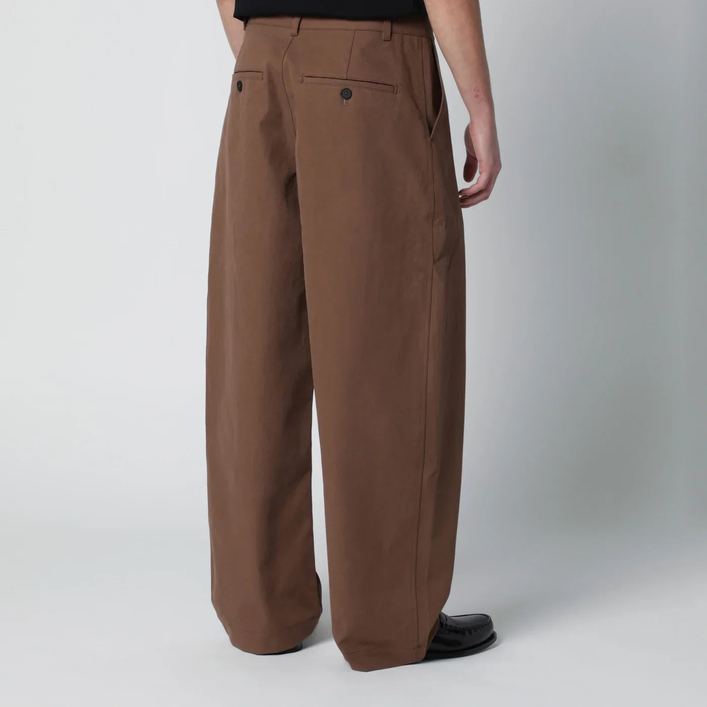Cotton Wide-Leg Brown Trousers for Everyday Comfort