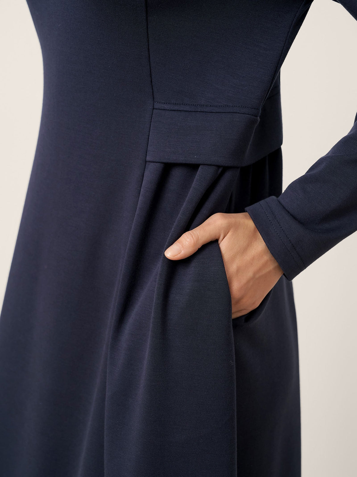 Pleated Waist Midi Dress BEATRICE
