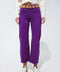 Cropped Wide Leg Jeans In Purple