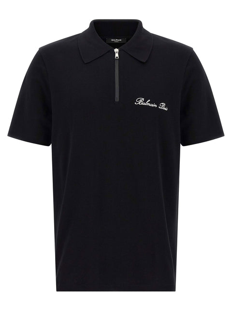 Balmain Logo Embroidery Polo Shirt