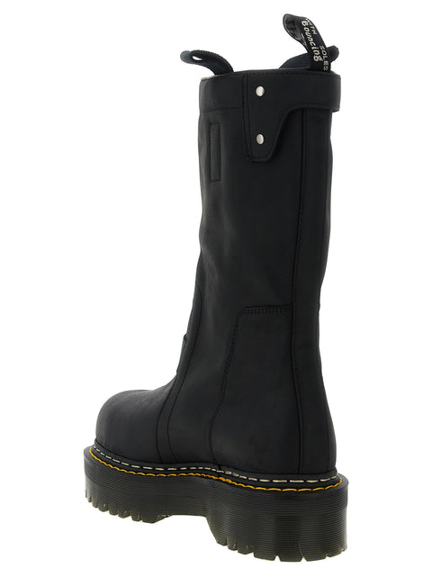 Rick Owens Quad Sole Pull On Dr.martens X Rickowens Boots