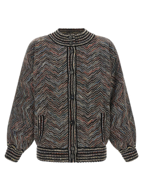 Missoni Chevron Knit Bomber Jacket